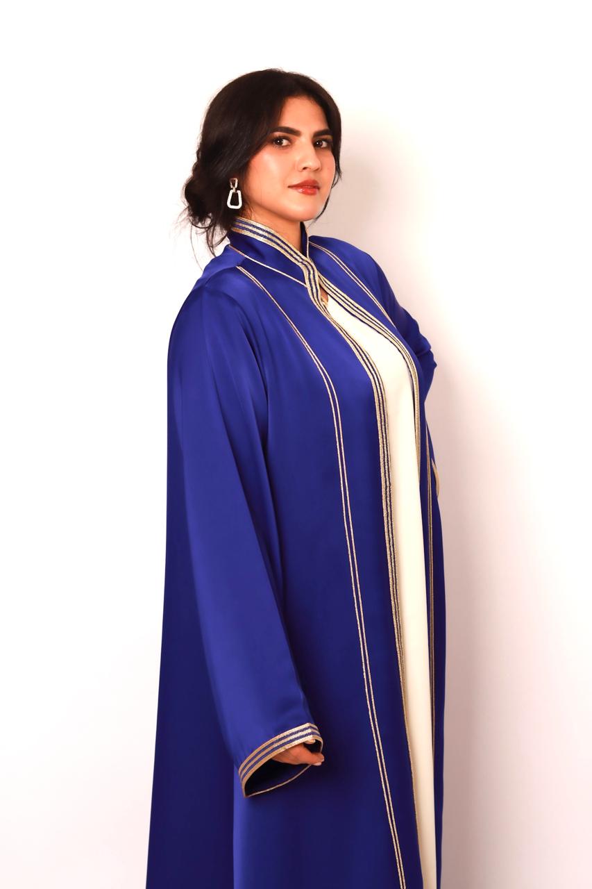 Kimono Drap de Soie Bleu Royal