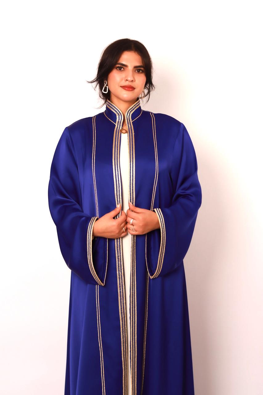 Kimono Drap de Soie Bleu Royal