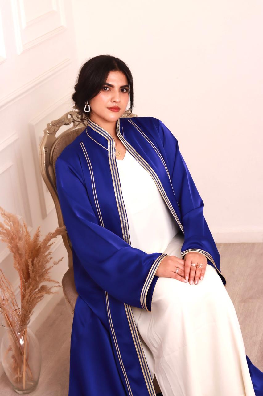 Kimono Drap de Soie Bleu Royal