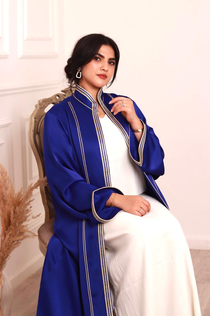 Kimono Drap de Soie Bleu Royal