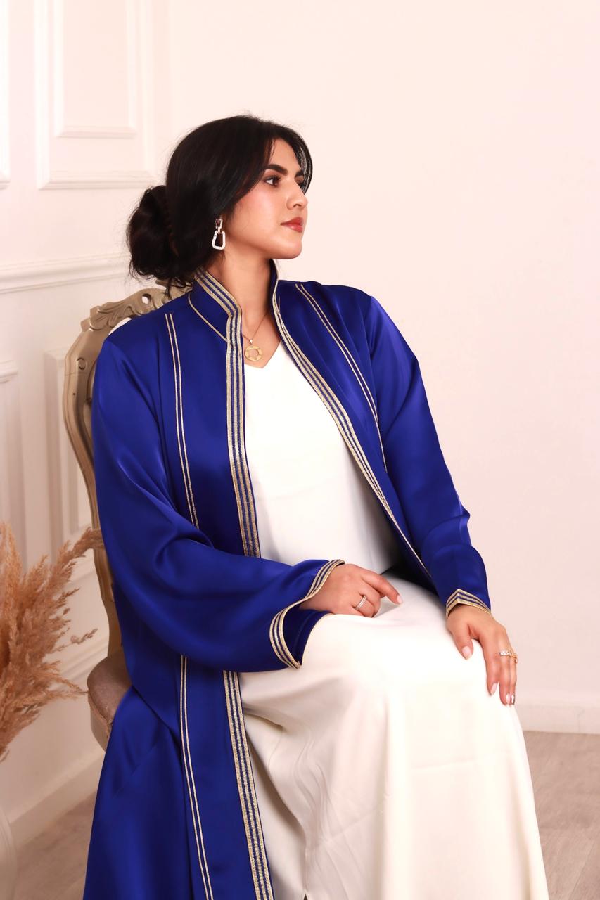 Kimono Drap de Soie Bleu Royal