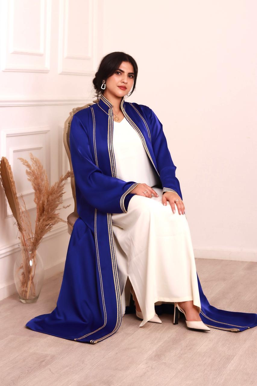 Kimono Drap de Soie Bleu Royal