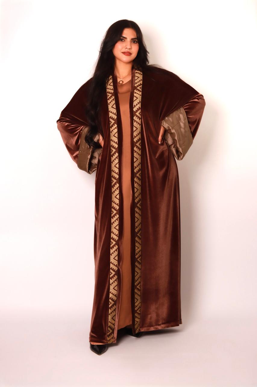 Kimono Velours Majesté Marron