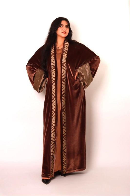 Kimono Velours Majesté Marron