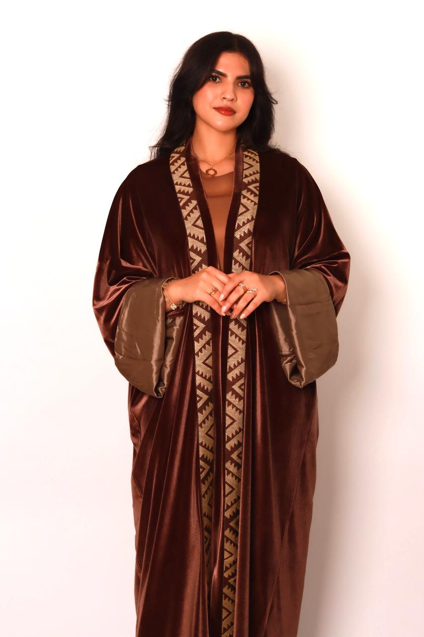 Kimono Velours Majesté Marron