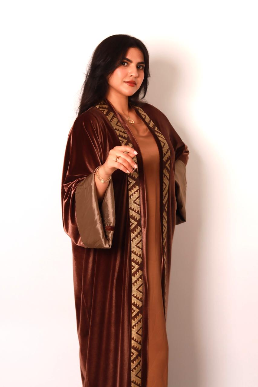 Kimono Velours Majesté Marron