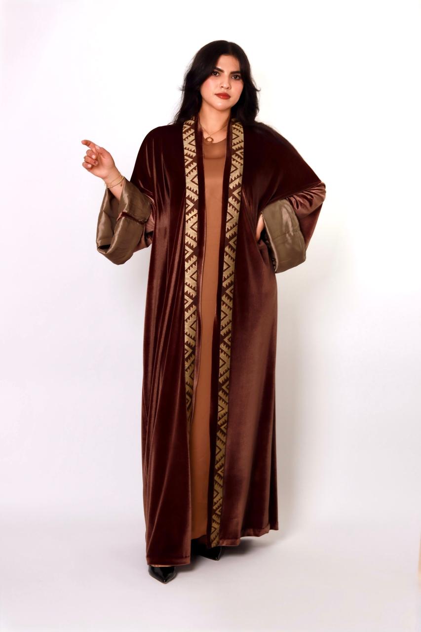 Kimono Velours Majesté Marron